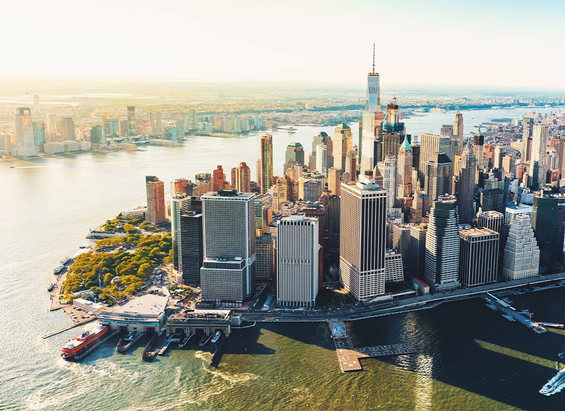 Contact - Aerial View of Lower Manhattan New York City