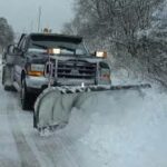 Pickup Truck Snow Plowing