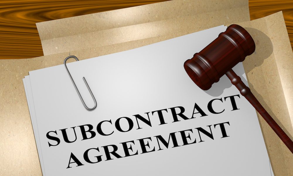The Importance of EPLI Insurance for General Contractors Hiring Subcontractors - A Open File With A SubContract Agreement Document On Top