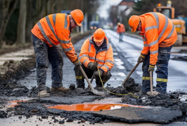 Why Performance and Payment Bonds Are Required for Public Work in New York State - Public workers working on a road